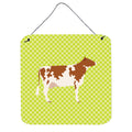 CarolineS Treasures Green Ayrshire Cow Metal Print, 6Hx6W