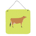 CarolineS Treasures Green Jersey Cow Metal Print, 6Hx6W