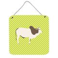 CarolineS Treasures Green Malvi Cow Metal Print, 6Hx6W