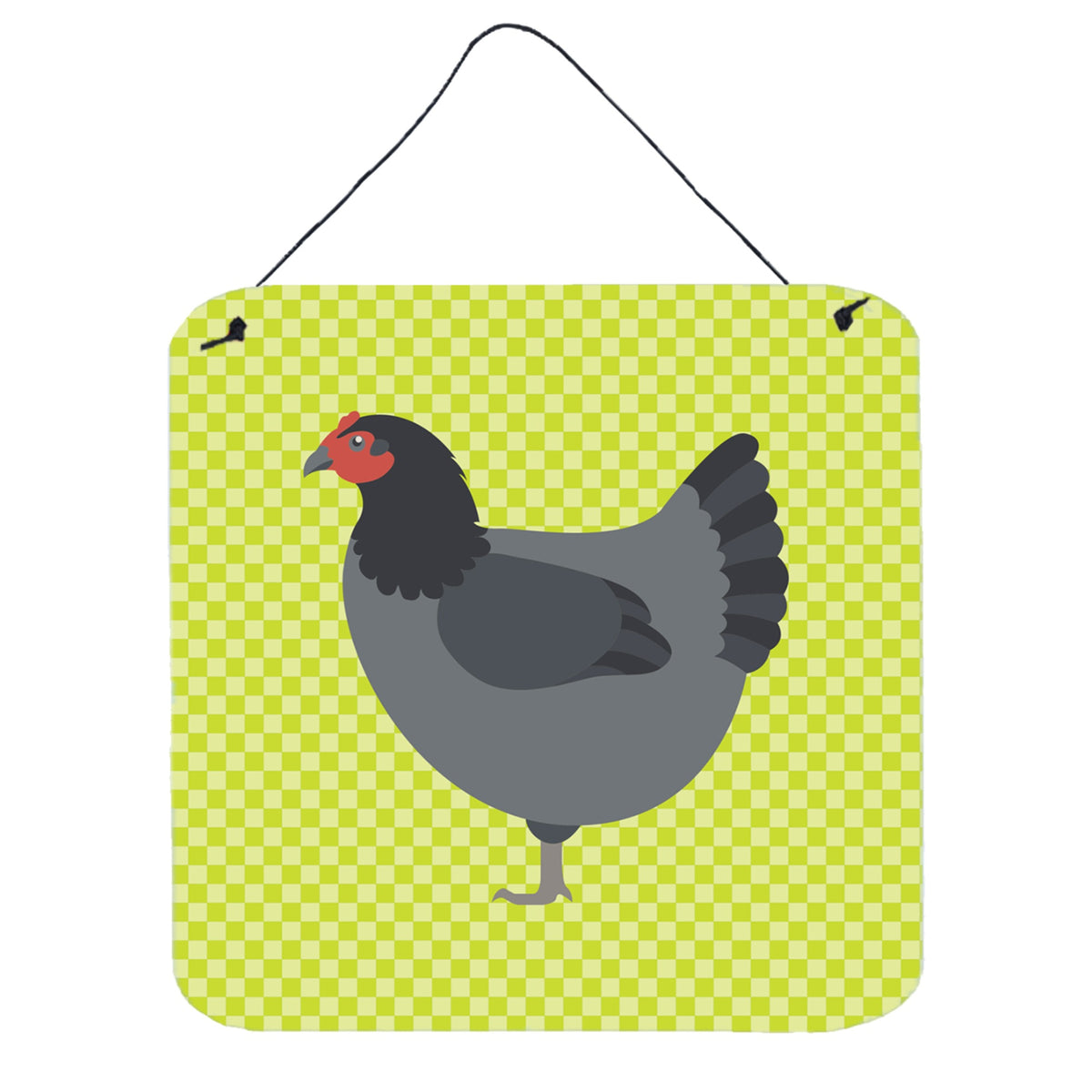 CarolineS Treasures Green Jersey Giant Chicken Metal Print, 6Hx6W