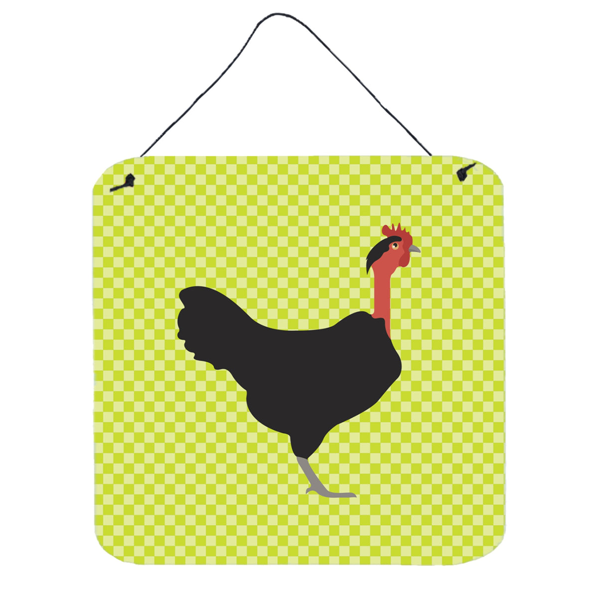CarolineS Treasures Green Naked Neck Chicken Metal Print, 6Hx6W