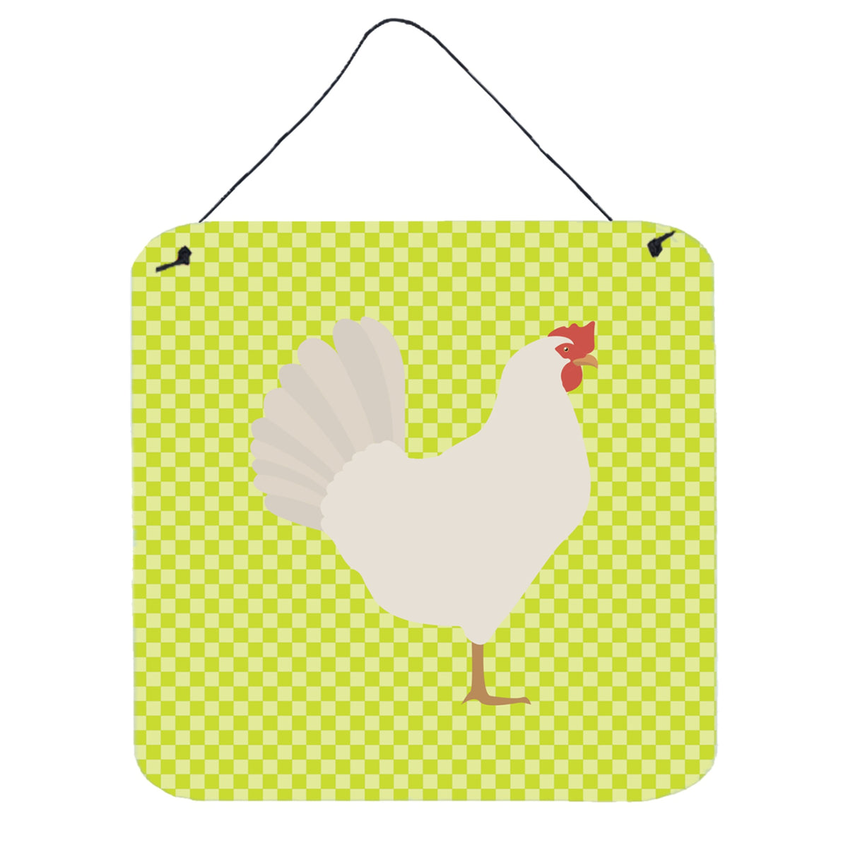 CarolineS Treasures Green Leghorn Chicken Metal Print, 6Hx6W