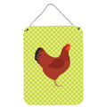 CarolineS Treasures New Hampshire Red Chicken Green Metal Print, 16Hx12W, Multicolor