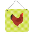 CarolineS Treasures Green New Hampshire Red Chicken Metal Print, 6Hx6W