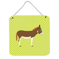 CarolineS Treasures Green Miniature Mediterranian Donkey Metal Print, 6Hx6W