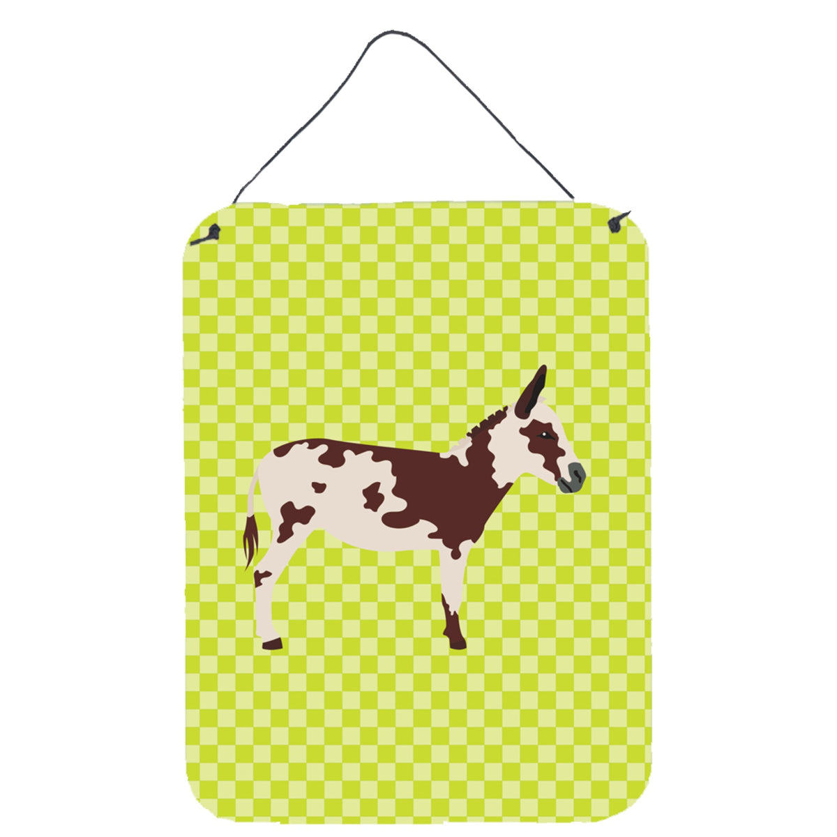 CarolineS Treasures American Spotted Donkey Green Metal Print, 16Hx12W, Multicolor