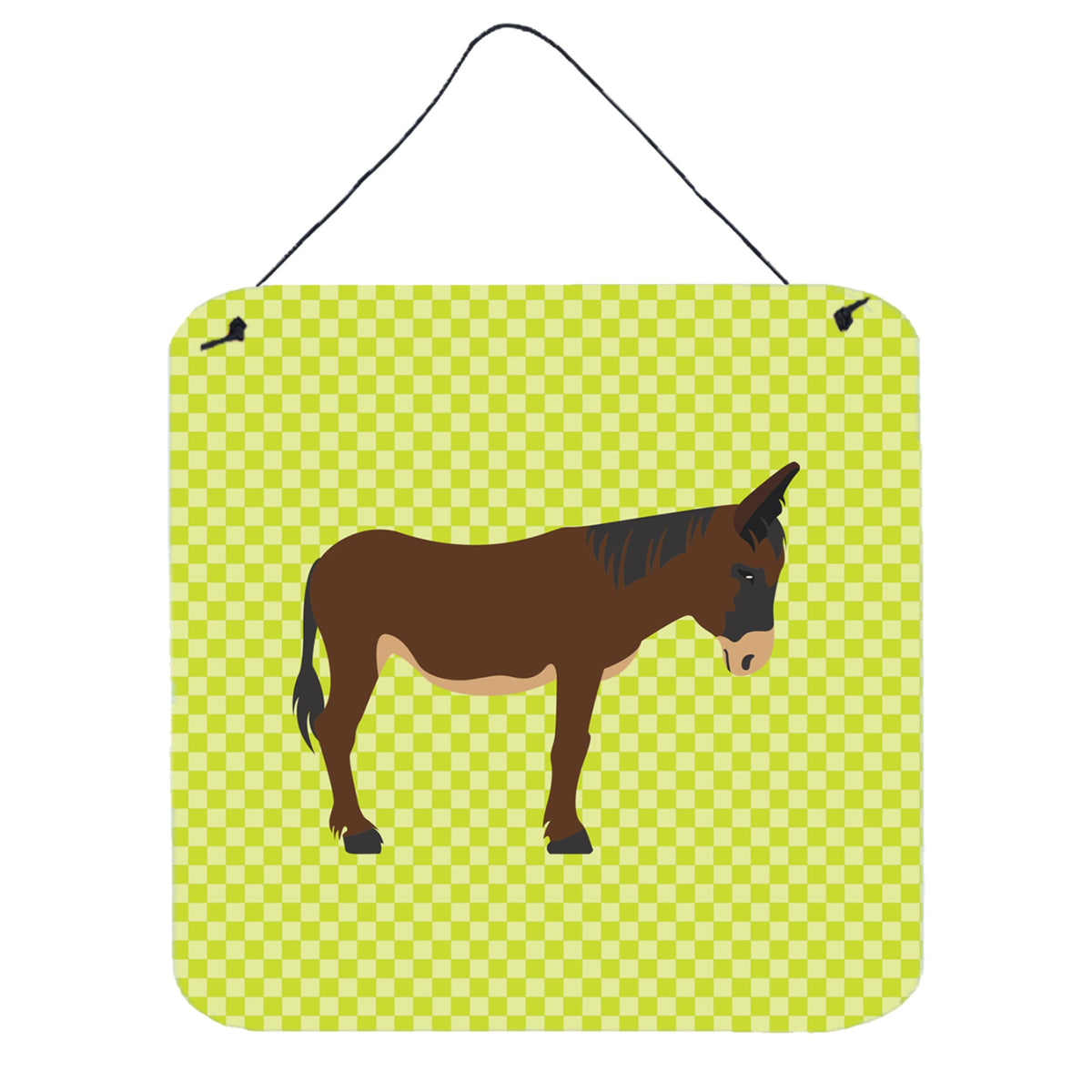 CarolineS Treasures Green Zamoranoleones Donkey Metal Print, 6Hx6W