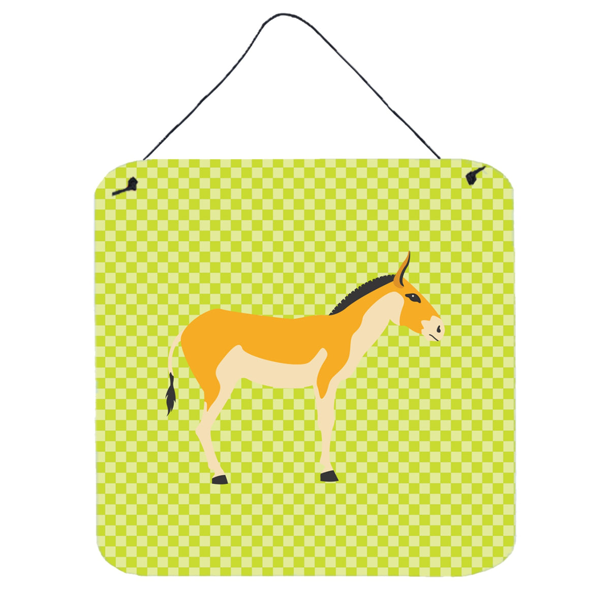 CarolineS Treasures Green Turkmenian Kulan Donkey Metal Print, 6Hx6W