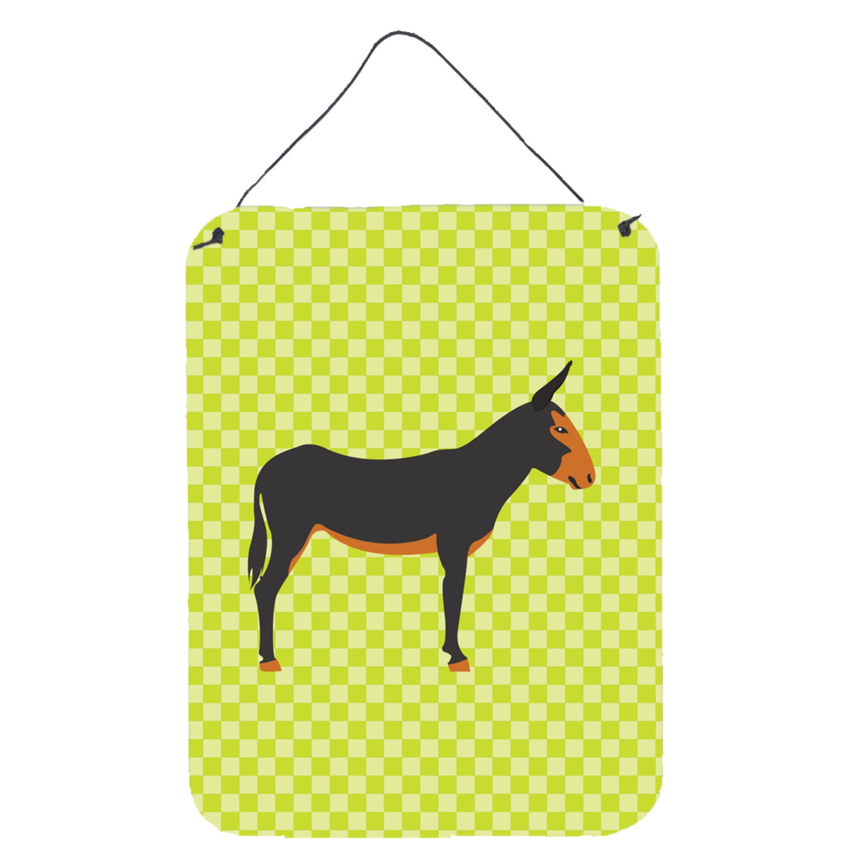CarolineS Treasures Catalan Donkey Green Metal Print, 16Hx12W, Multicolor