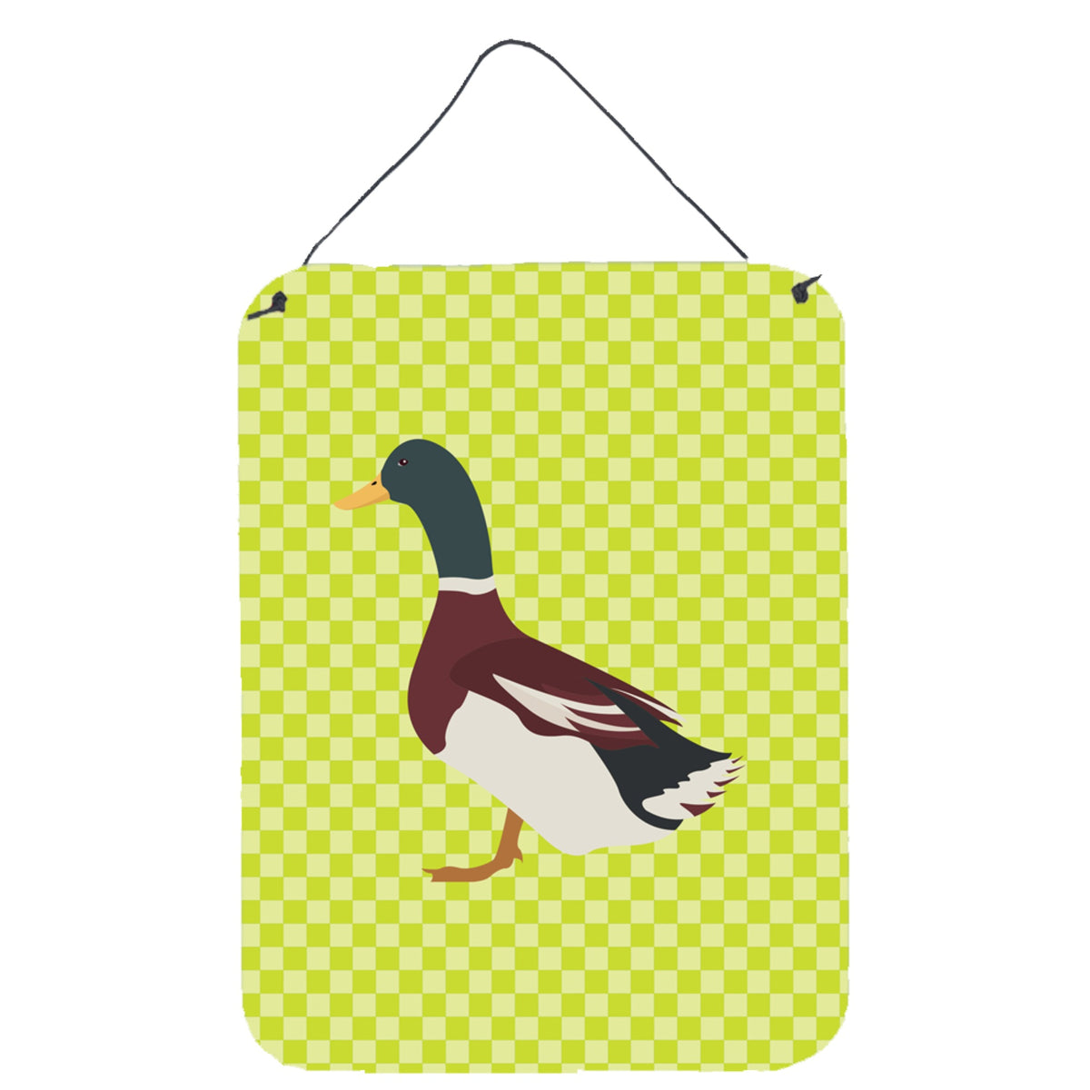 CarolineS Treasures Rouen Duck Green Metal Print, 16Hx12W, Multicolor