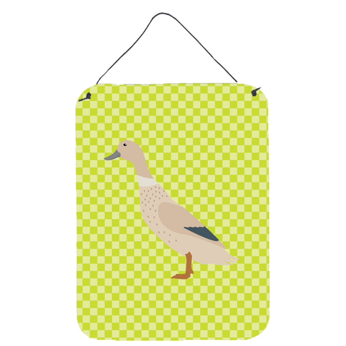 CarolineS Treasures West Harlequin Duck Green Metal Print, 16Hx12W, Multicolor