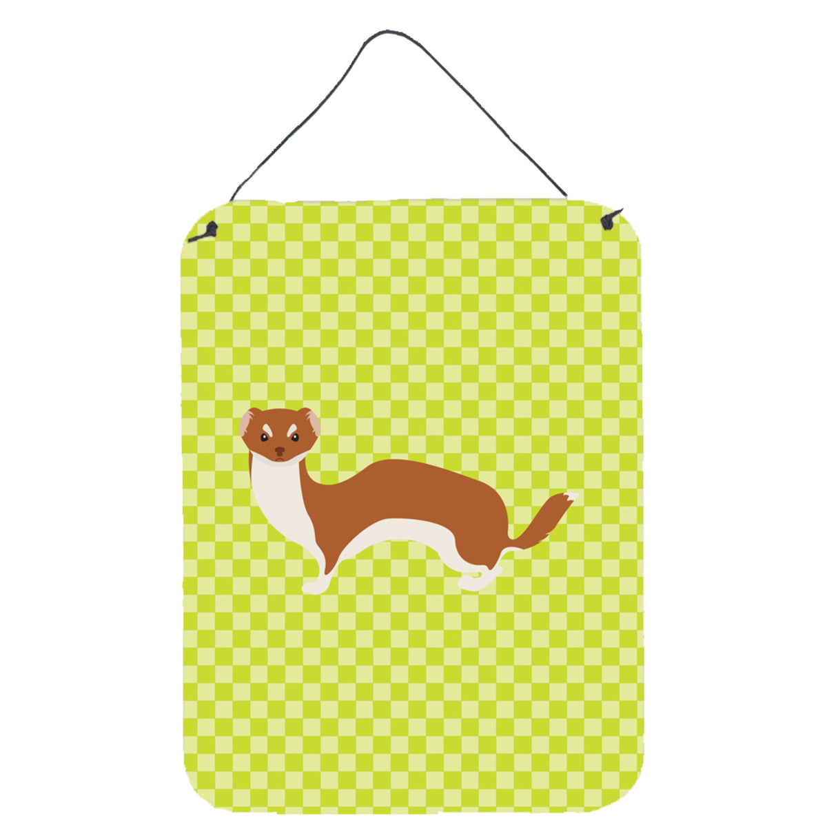 CarolineS Treasures Weasel Green Metal Print, 16Hx12W, Multicolor