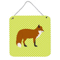 CarolineS Treasures Green Red Fox Metal Print, 6 Inch  Inch  H X 6 Inch  Inch  W