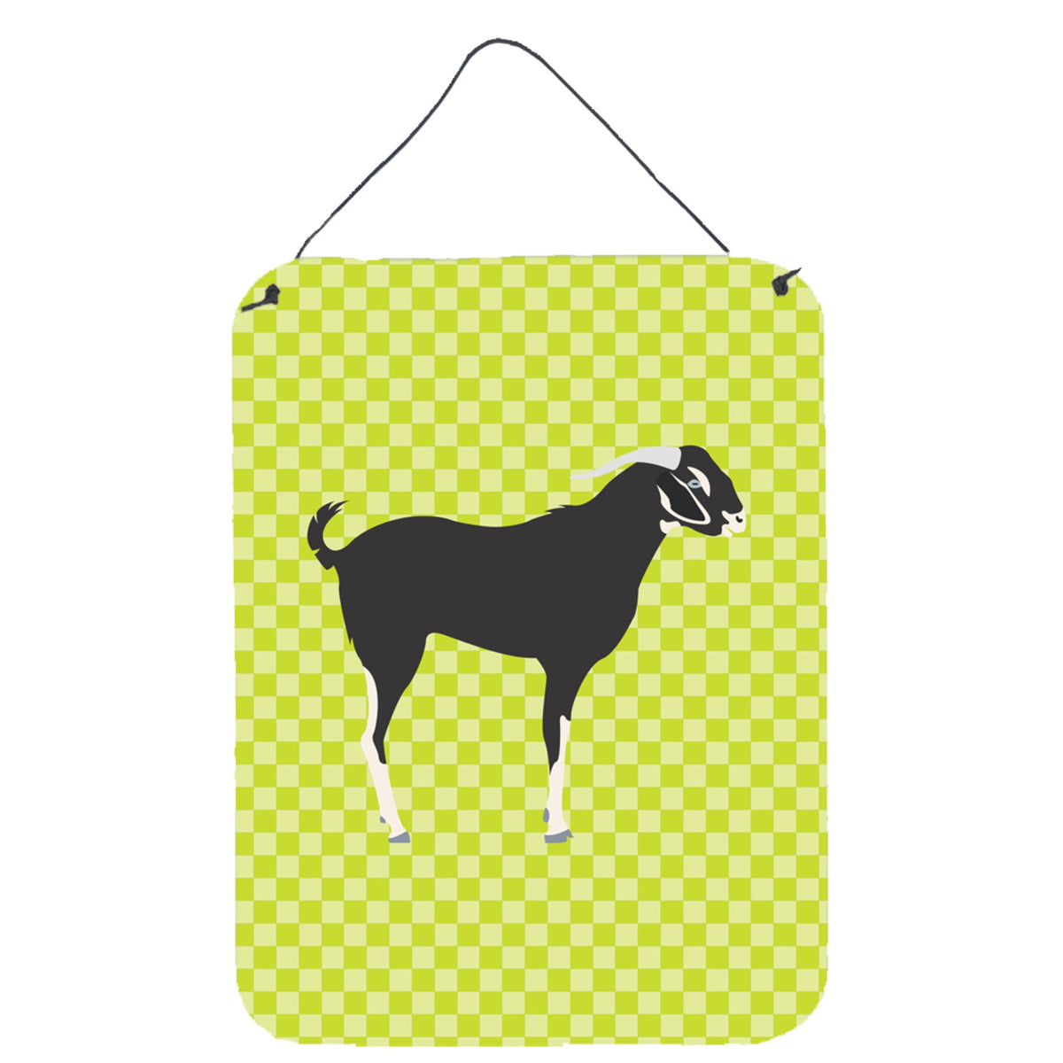 CarolineS Treasures Black Bengal Goat Green Metal Print, 16Hx12W, Multicolor