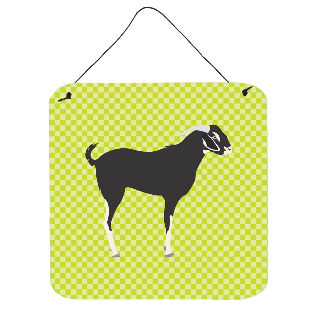 CarolineS Treasures Green Black Bengal Goat Metal Print, 6Hx6W