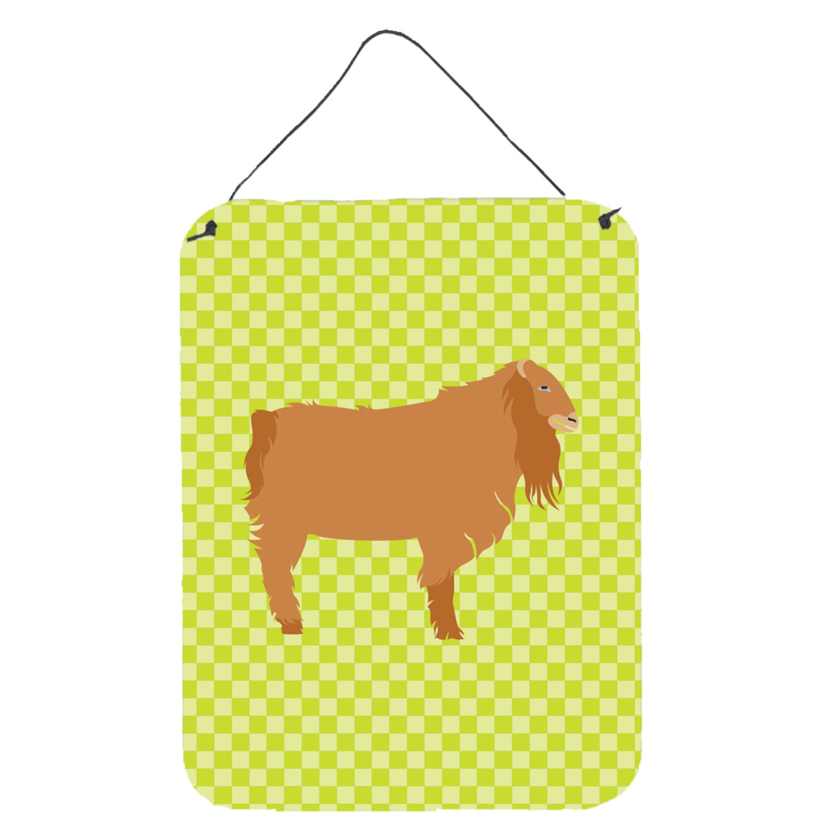 CarolineS Treasures American Lamancha Goat Green Metal Print, 16Hx12W, Multicolor