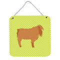 CarolineS Treasures Green American Lamancha Goat Metal Print, 6Hx6W