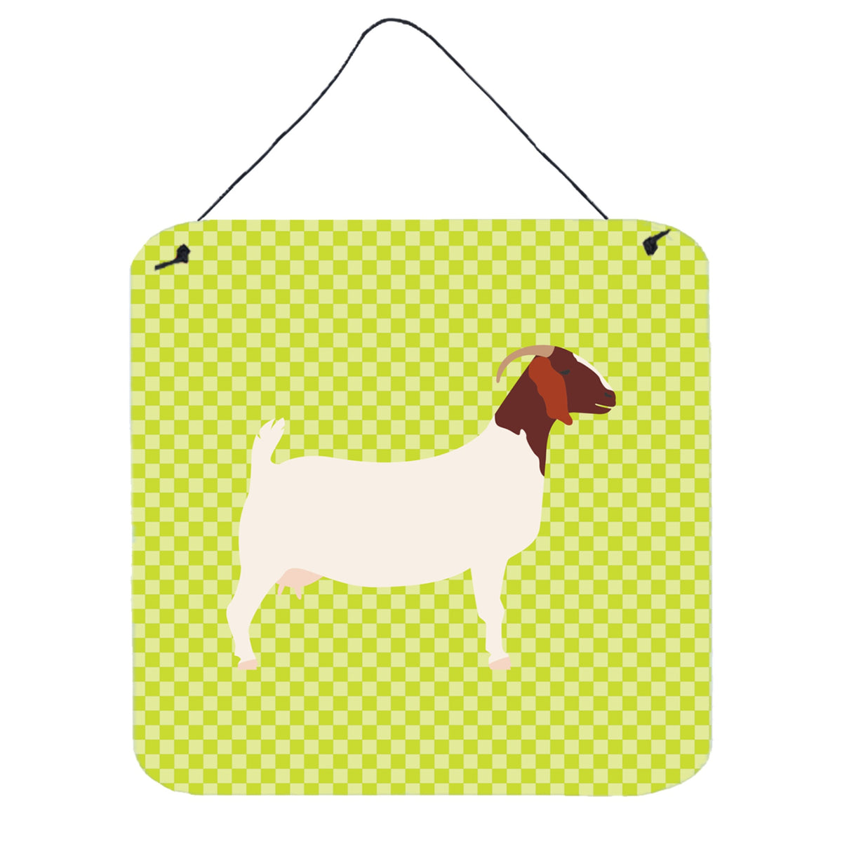 CarolineS Treasures Green Boer Goat Metal Print, 6 Inch  Inch  H X 6 Inch  Inch  W