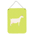 CarolineS Treasures Saanen Goat Green Metal Print, 16Hx12W, Multicolor
