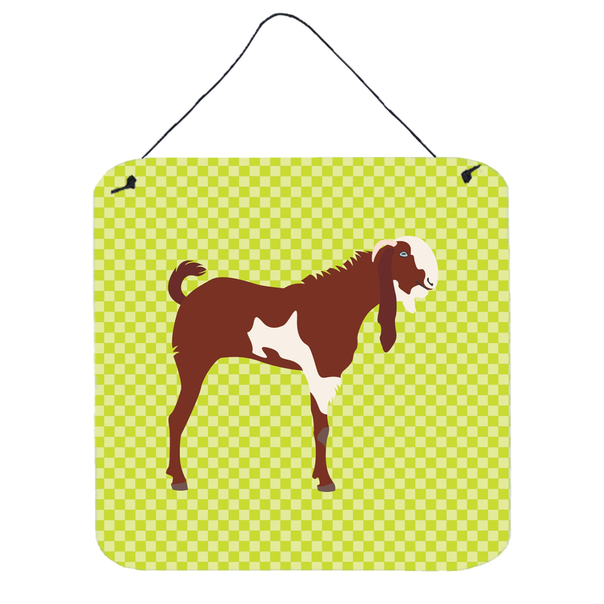 CarolineS Treasures Green Jamnapari Goat Metal Print, 6Hx6W