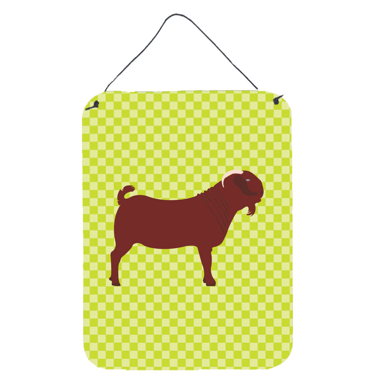 CarolineS Treasures Kalahari Red Goat Green Metal Print, 16Hx12W, Multicolor