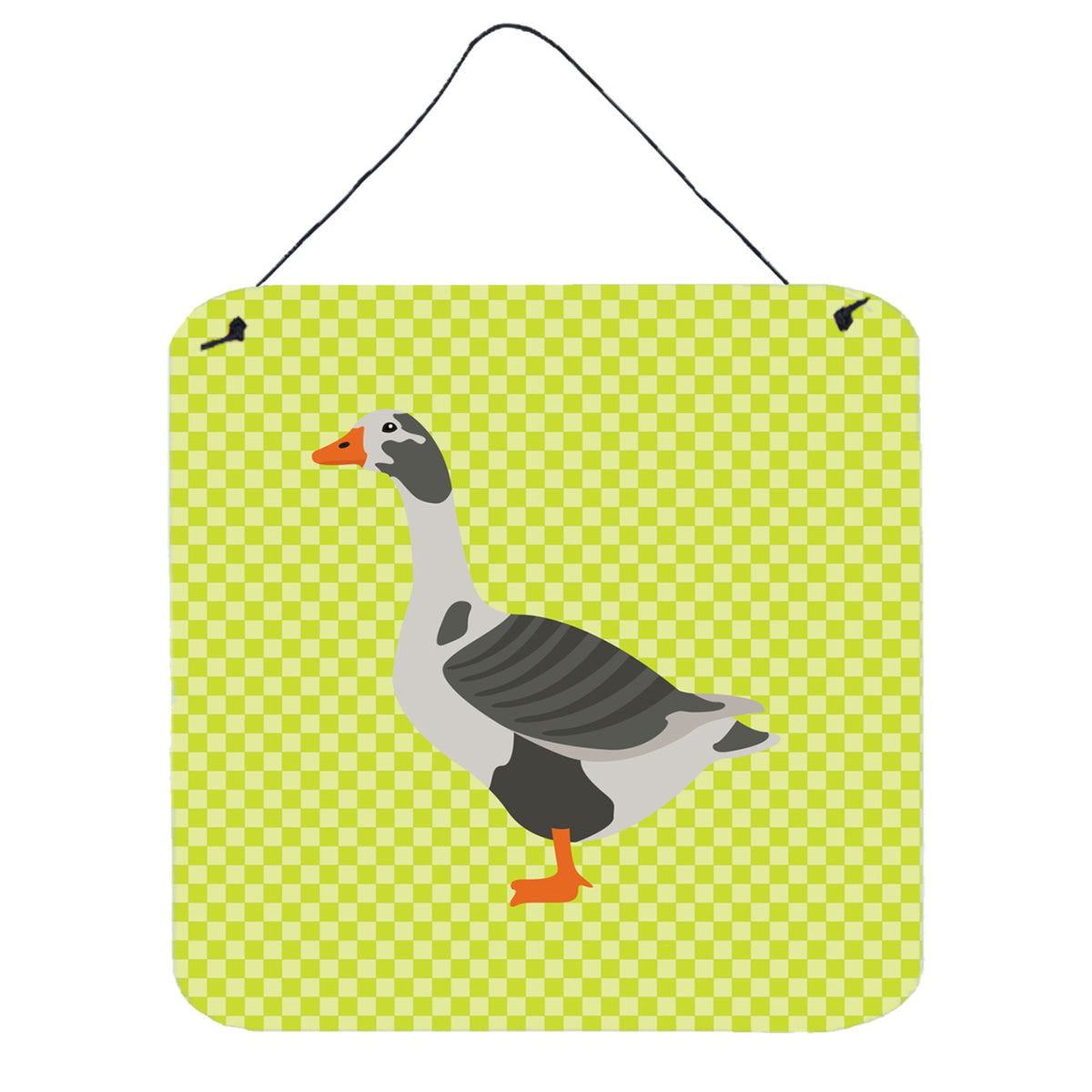 CarolineS Treasures Green West Of England Goose Metal Print, 6Hx6W