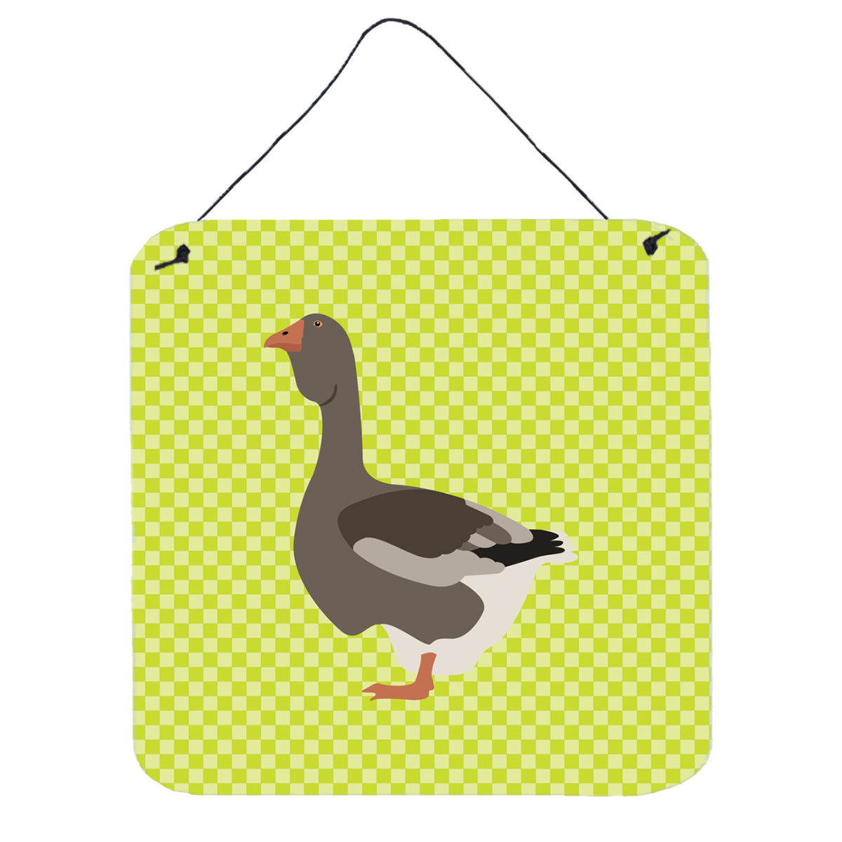 CarolineS Treasures Green Toulouse Goose Metal Print, 6 Inch  Inch  H X 6 Inch  Inch  W