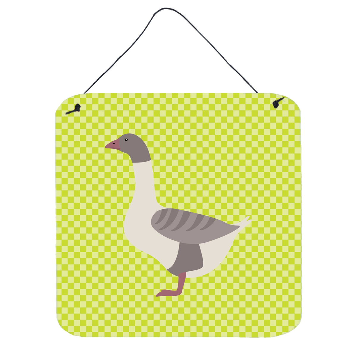 CarolineS Treasures Green Buff Grey Back Goose Metal Print, 6Hx6W