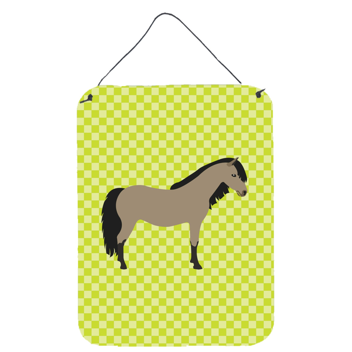 CarolineS Treasures Welsh Pony Horse Green Metal Print, 16Hx12W, Multicolor