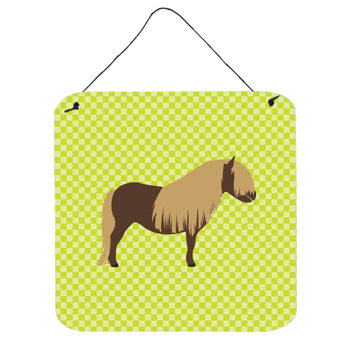 CarolineS Treasures Green Shetland Pony Horse Metal Print, 6 Inch  Inch  H X 6 Inch  Inch  W