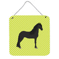 CarolineS Treasures Green Friesian Horse Metal Print, 6 Inch  Inch  H X 6 Inch  Inch  W