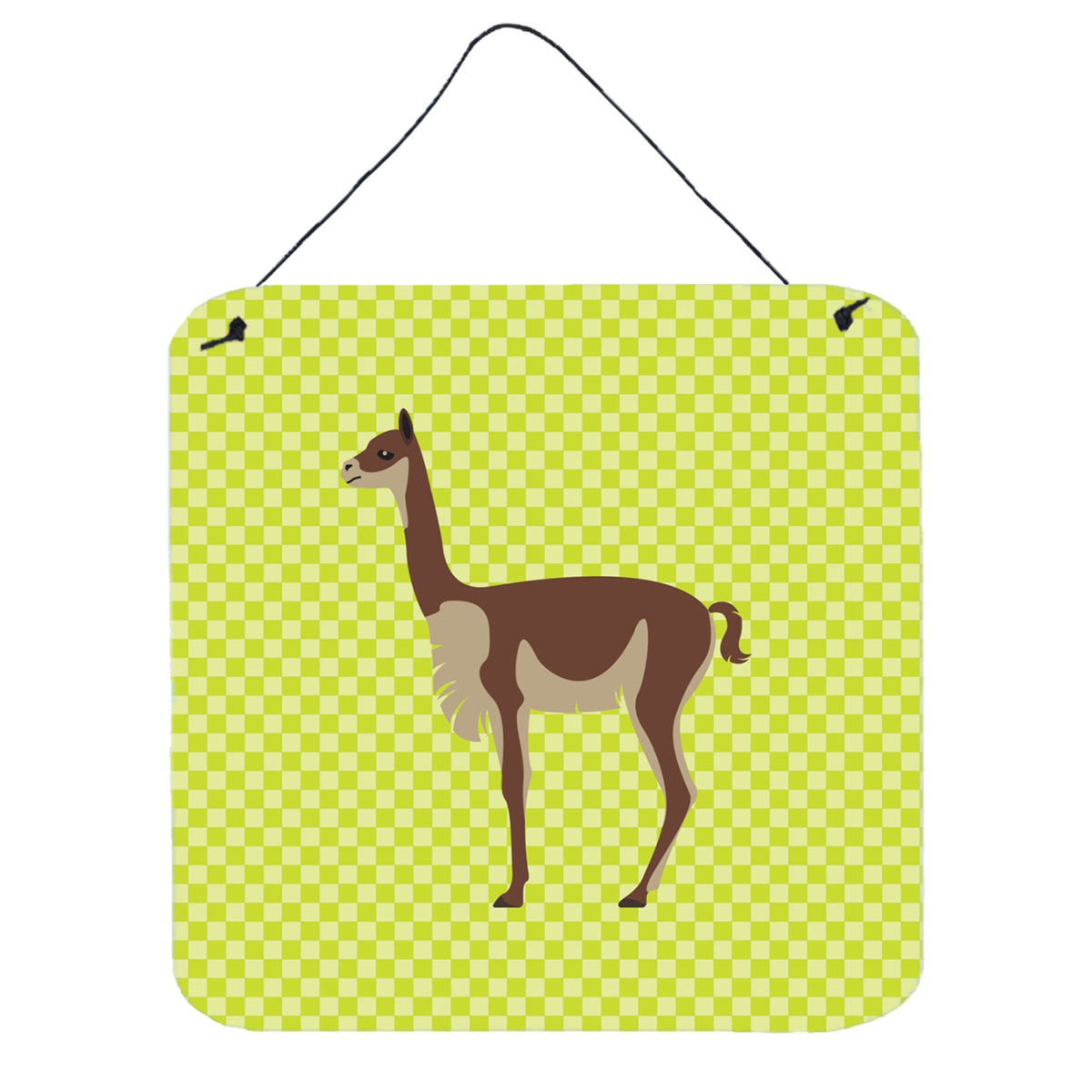 CarolineS Treasures Green Vicugna Or Vicuna Metal Print, 6 Inch  Inch  H X 6 Inch  Inch  W