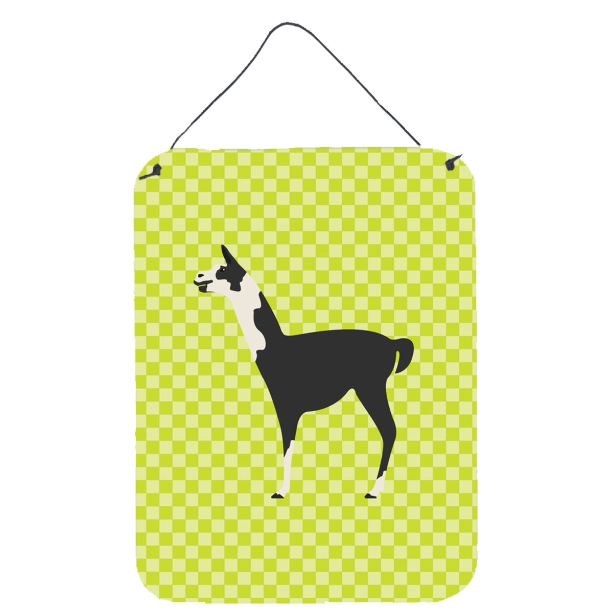 CarolineS Treasures Llama Q Ara Green Metal Print, 16Hx12W, Multicolor