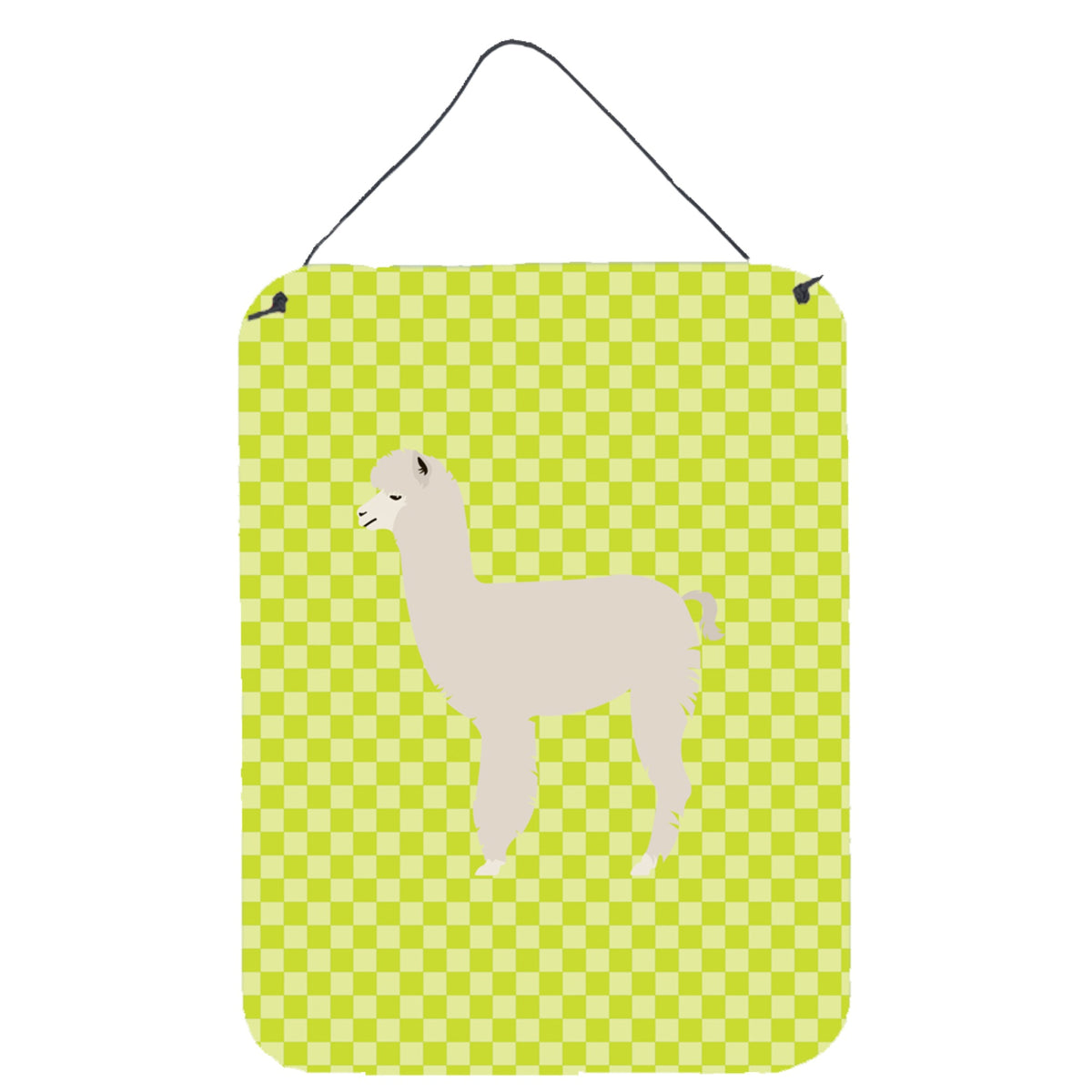 CarolineS Treasures Alpaca Green Metal Print, 16Hx12W, Multicolor