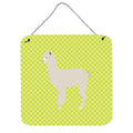 CarolineS Treasures Green Alpaca Metal Print, 6 Inch  Inch  H X 6 Inch  Inch  W