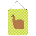 CarolineS Treasures Alpaca Suri Green Metal Print, 16Hx12W, Multicolor