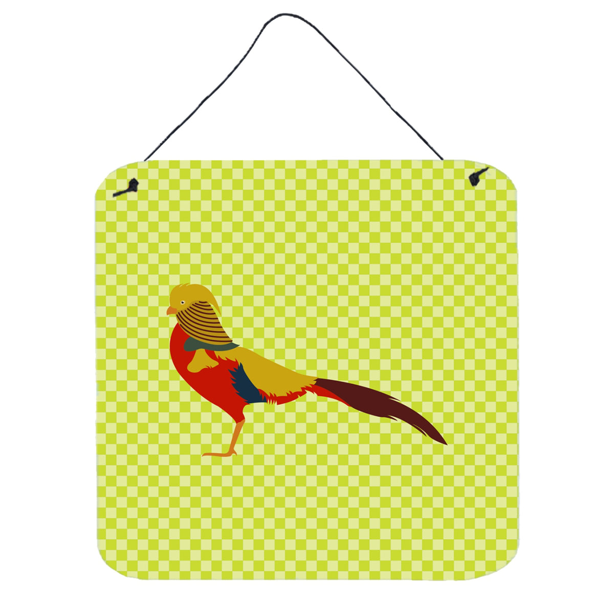 CarolineS Treasures Green Golden Or Chinese Pheasant Metal Print, 6 Inch  Inch  H X 6 Inch  Inch  W