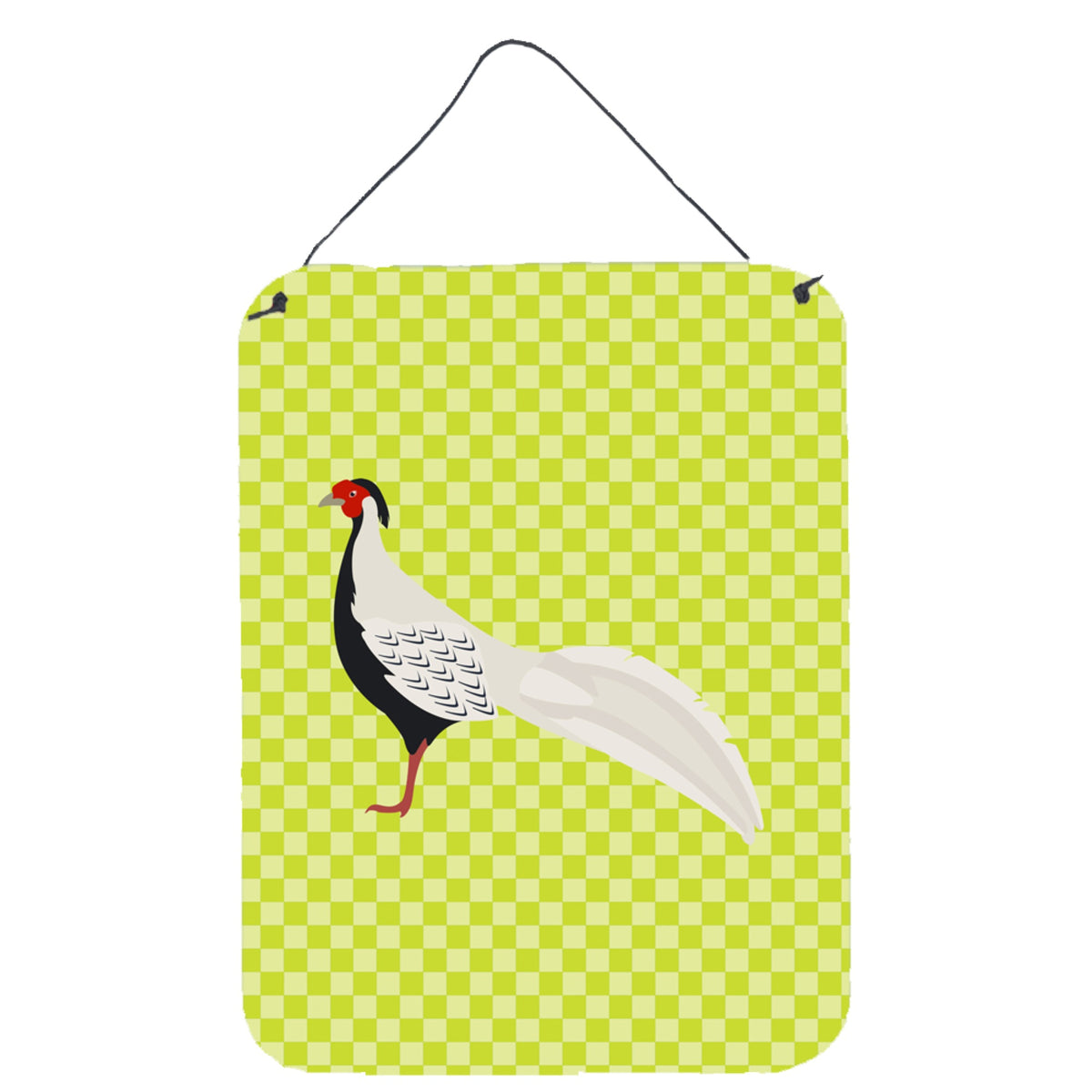 CarolineS Treasures Silver Pheasant Green Metal Print, 16Hx12W, Multicolor