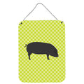 CarolineS Treasures Devon Large Black Pig Green Metal Print, 16Hx12W, Multicolor
