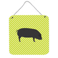 CarolineS Treasures Green Devon Large Black Pig Metal Print, 6 Inch  Inch  H X 6 Inch  Inch  W