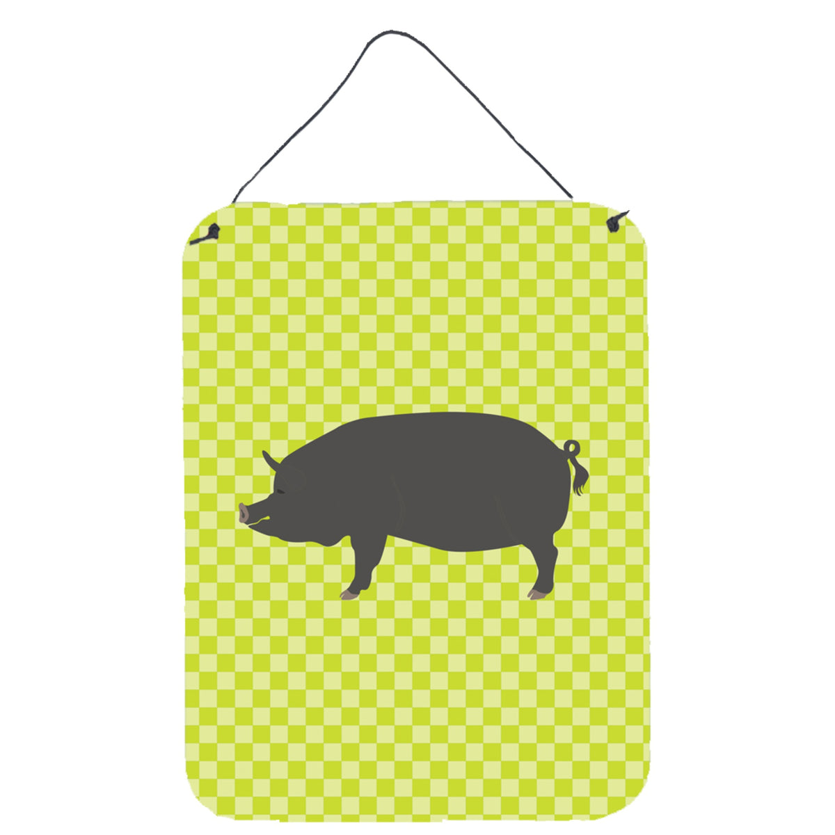 CarolineS Treasures Berkshire Pig Green Metal Print, 16Hx12W, Multicolor