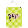 CarolineS Treasures Mini Miniature Pig Green Metal Print, 16Hx12W, Multicolor
