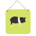 CarolineS Treasures Green Hampshire Pig Metal Print, 6Hx6W