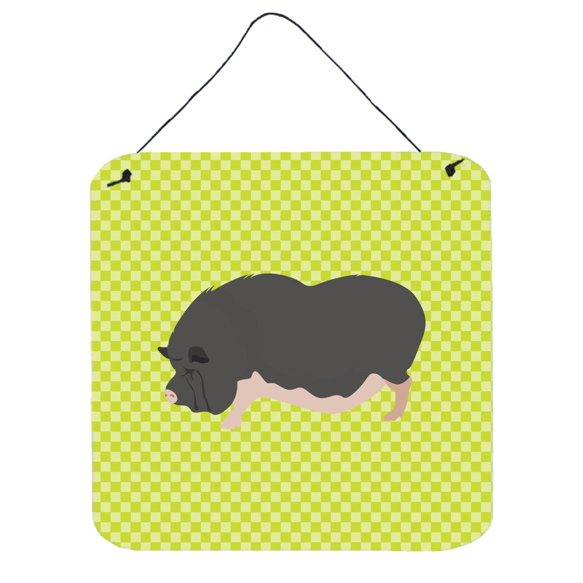 CarolineS Treasures Green Vietnamese Potbellied Pig Metal Print, 6Hx6W