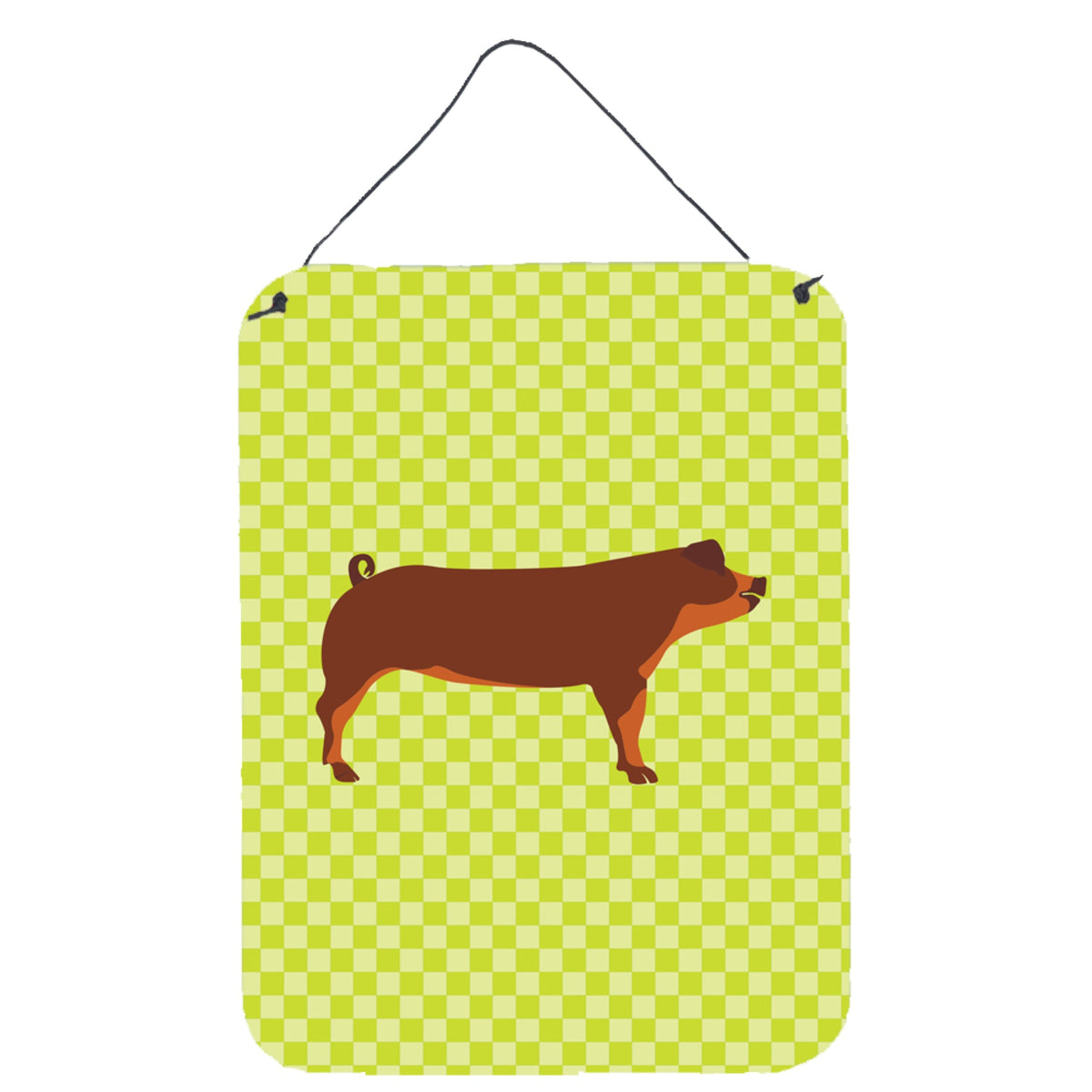 CarolineS Treasures Duroc Pig Green Metal Print, 16Hx12W, Multicolor