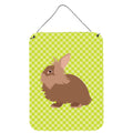 CarolineS Treasures Lionhead Rabbit Green Metal Print, 16Hx12W, Multicolor