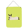 CarolineS Treasures California White Rabbit Green Metal Print, 16Hx12W, Multicolor