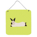 CarolineS Treasures Green California White Rabbit Metal Print, 6Hx6W