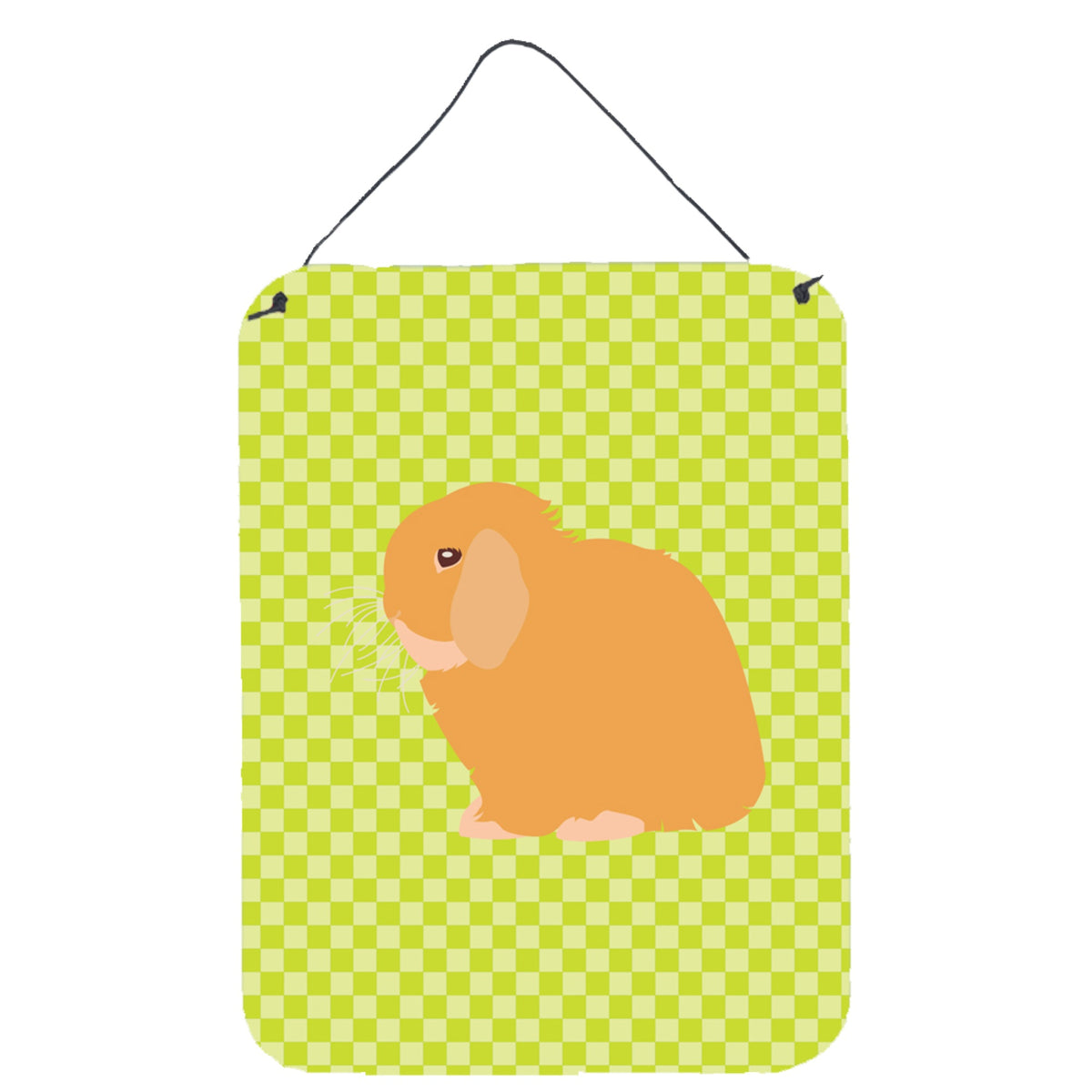 CarolineS Treasures Holland Lop Rabbit Green Metal Print, 16Hx12W, Multicolor