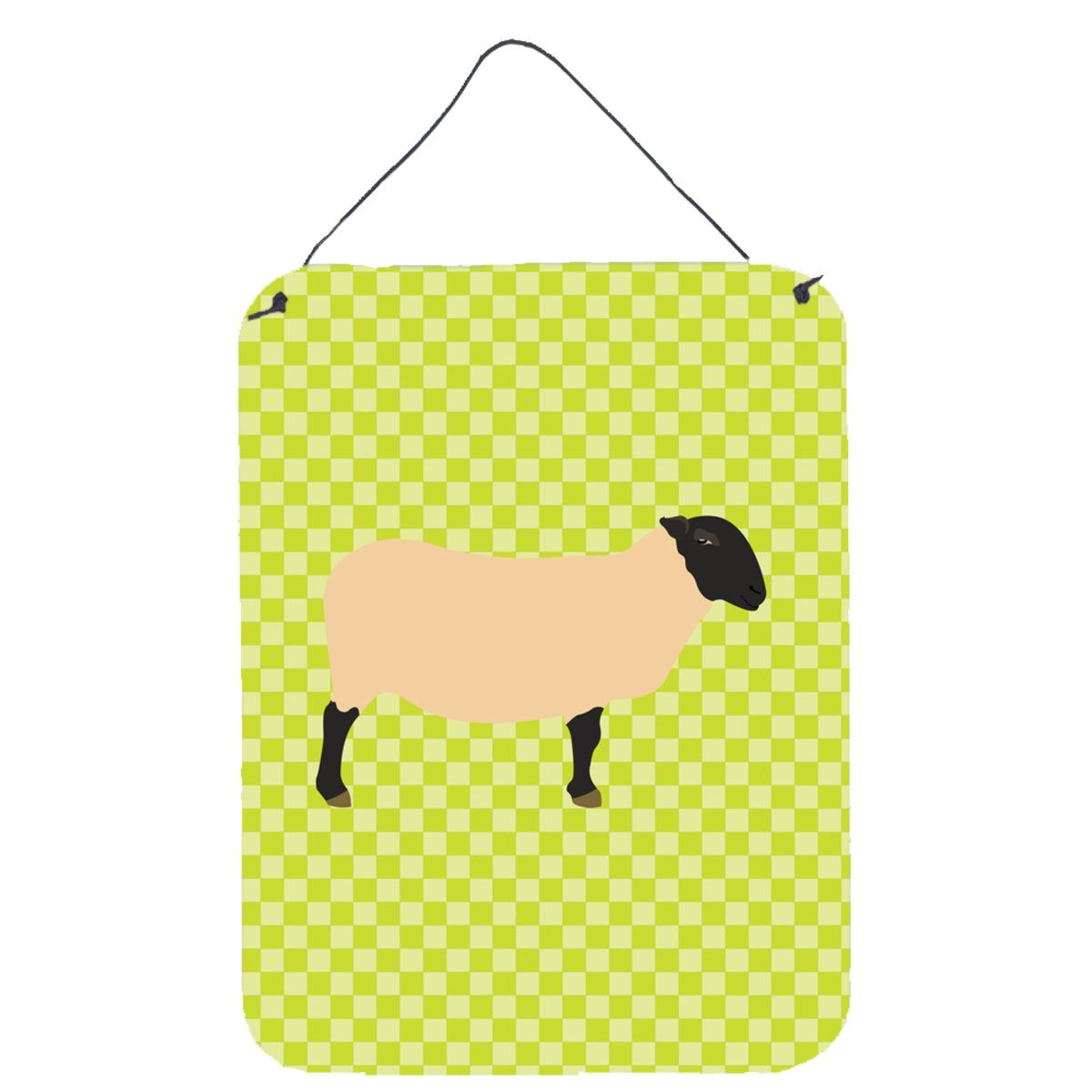 CarolineS Treasures Suffolk Sheep Green Metal Print, 16Hx12W, Multicolor